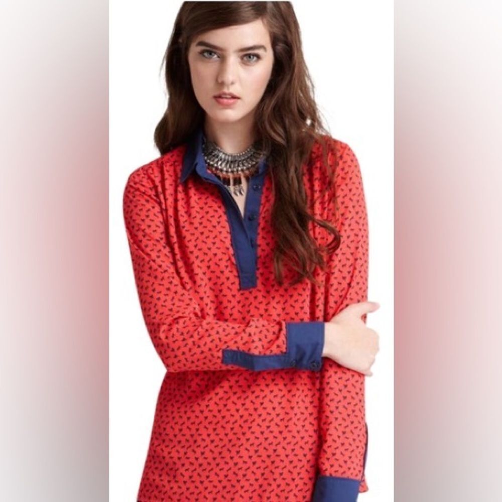 Free People Horse Print Blouse S/P